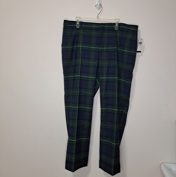 Lauren Ralph Lauren plaid tartan twill ankle pant 16W NWT - Picture 5 of 9